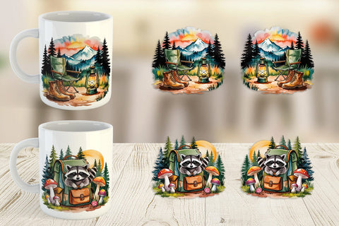 Mug Wrap Vintage Camping Vibes Sublimation artnoy 