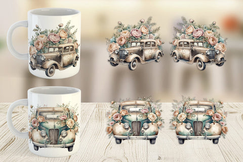 Mug Wrap Vintage Car Sublimation artnoy 