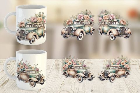 Mug Wrap Vintage Car Sublimation artnoy 