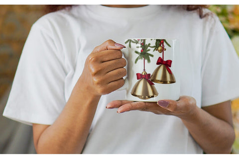 Mug Wrap Vintage Christmas Bells Sublimation artnoy 