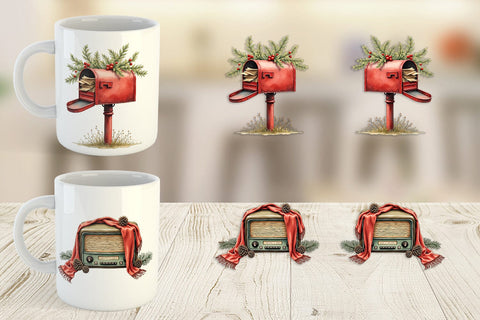 Mug Wrap Vintage Christmas Journey Sublimation artnoy 
