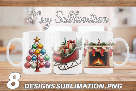 Mug Wrap Vintage Christmas Sublimation artnoy 