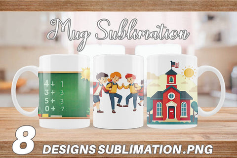 Mug Wrap Vintage Classroom Sublimation artnoy 