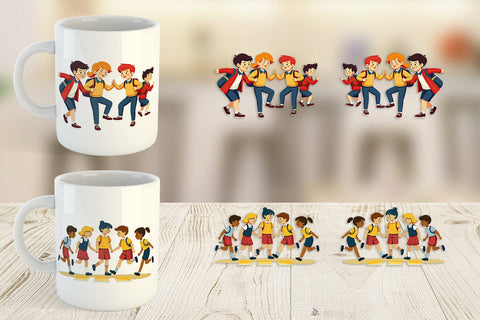 Mug Wrap Vintage Classroom Sublimation artnoy 