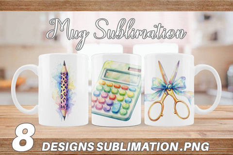 Mug Wrap Vintage Classroom Supplies Sublimation artnoy 