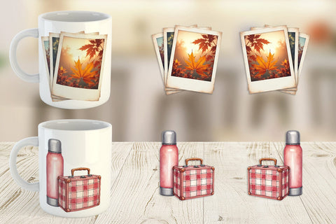Mug Wrap Vintage Fall Road Trip Sublimation artnoy 
