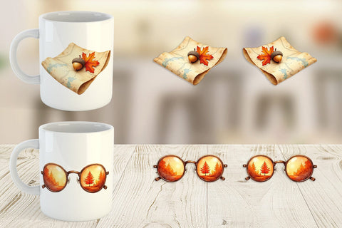 Mug Wrap Vintage Fall Road Trip Sublimation artnoy 