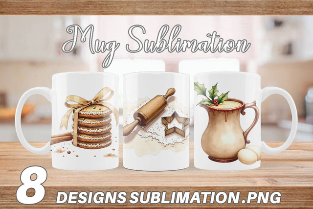 Mug Wrap Vintage Farmhouse Christmas Sublimation artnoy 