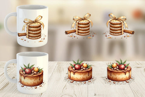 Mug Wrap Vintage Farmhouse Christmas Sublimation artnoy 