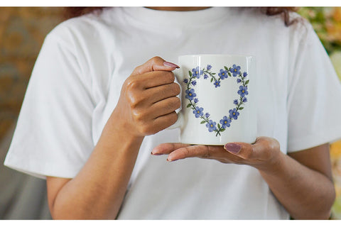 Mug Wrap Vintage Floral Frames and Wreaths Sublimation artnoy 