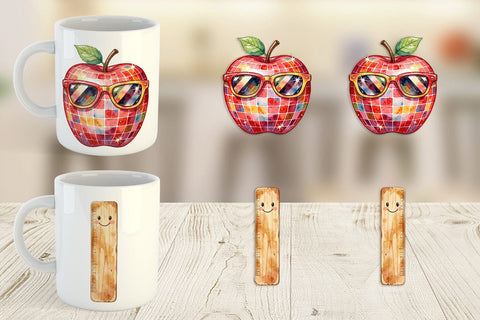 Mug Wrap Vintage Groovy Teacher Accessory Sublimation artnoy 