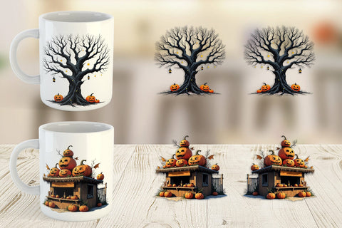 Mug Wrap Vintage Halloween Sublimation artnoy 