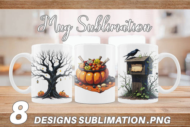 Mug Wrap Vintage Halloween Sublimation artnoy 