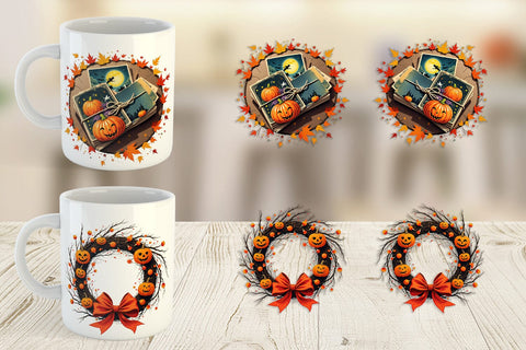 Mug Wrap Vintage Halloween Sublimation artnoy 