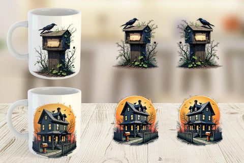 Mug Wrap Vintage Halloween Sublimation artnoy 