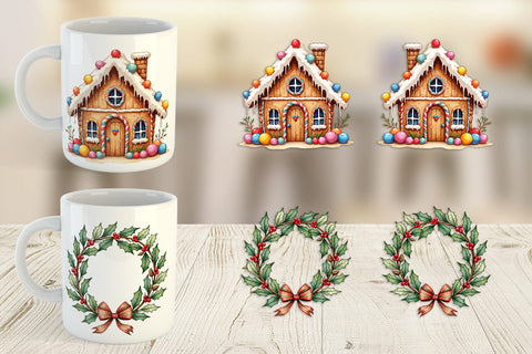 Mug Wrap Vintage Nordic Holiday Sublimation artnoy 