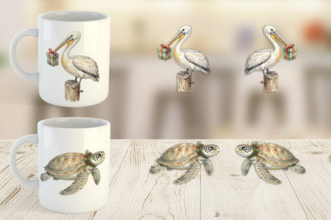 Mug Wrap Vintage Tropical Holiday Animal Sublimation artnoy 