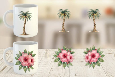 Mug Wrap Vintage Tropical Holiday Animal Sublimation artnoy 