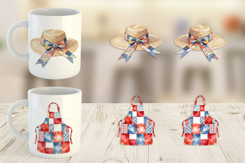 Mug Wrap Vintage USA Patchwork Accessories Sublimation artnoy 