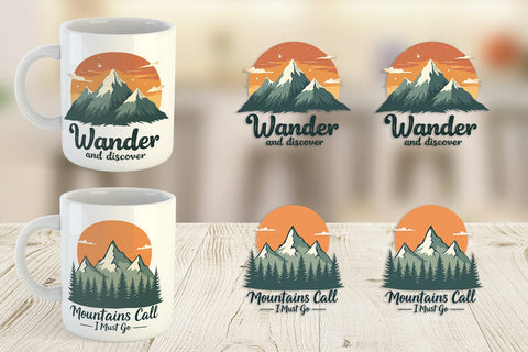 Mug Wrap Vintage Wanderlust Quotes Sublimation artnoy 