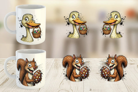 Mug Wrap Wacky Easter Animal Sublimation artnoy 