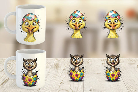 Mug Wrap Wacky Easter Animal Sublimation artnoy 