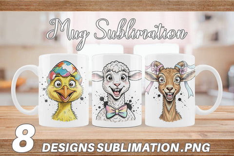 Mug Wrap Wacky Easter Animal Sublimation artnoy 