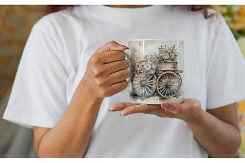 Mug Wrap Wagon Wheels Sublimation artnoy 