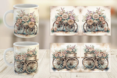 Mug Wrap Wagon Wheels Sublimation artnoy 
