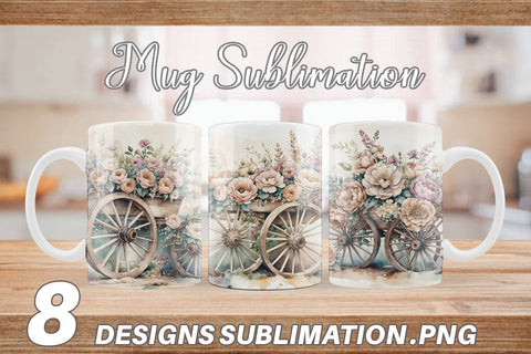 Mug Wrap Wagon Wheels Sublimation artnoy 
