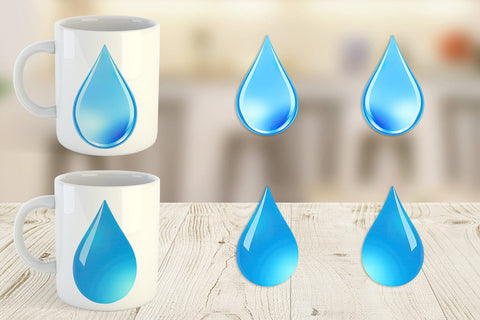 Mug Wrap Water Droplet Sublimation artnoy 