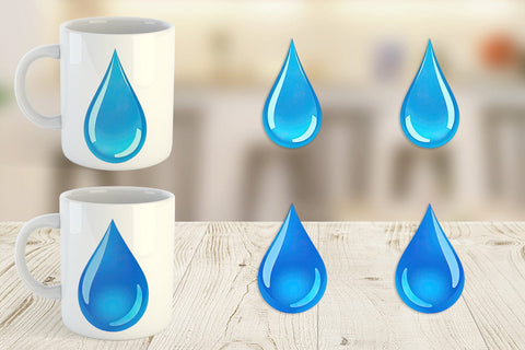 Mug Wrap Water Droplet Sublimation artnoy 