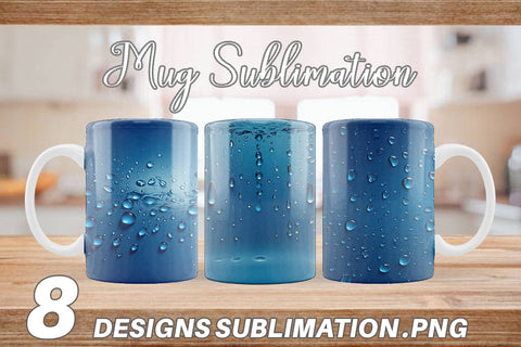 Mug Wrap Water Droplet Sublimation artnoy 