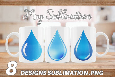 Mug Wrap Water Droplet Sublimation artnoy 