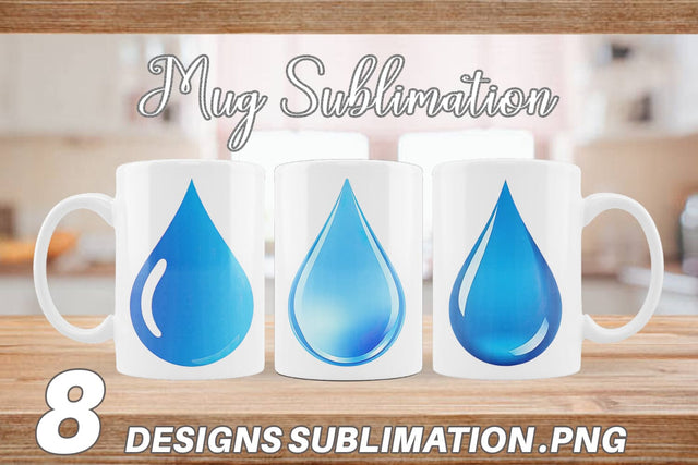 Mug Wrap Water Droplet Sublimation artnoy 