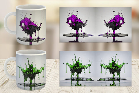 Mug Wrap Water Ink Drop Sublimation artnoy 