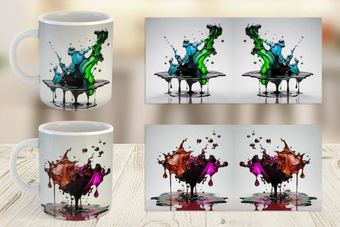 Mug Wrap Water Ink Drop Sublimation artnoy 