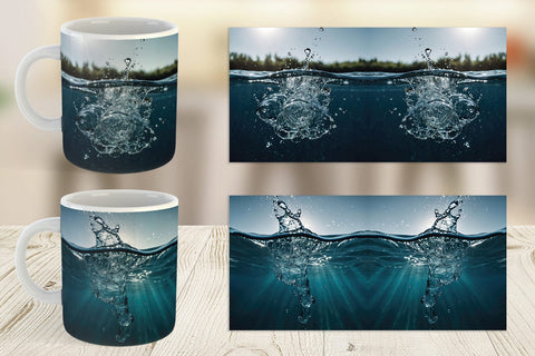 Mug Wrap Water Splash Sublimation artnoy 