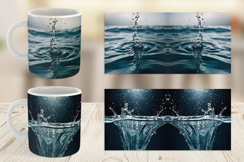Mug Wrap Water Splash Sublimation artnoy 