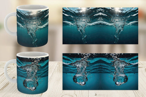 Mug Wrap Water Splash Sublimation artnoy 