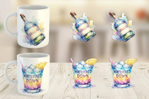 Mug Wrap Watercolor Anti Social Beach Quotes Sublimation artnoy 