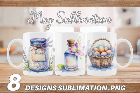 Mug Wrap Watercolor Baking Essentials Sublimation artnoy 