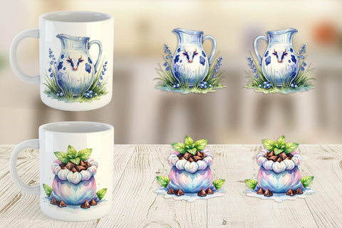 Mug Wrap Watercolor Baking Essentials Sublimation artnoy 