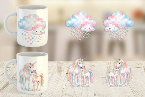 Mug Wrap Watercolor Celestial Mother Fantasy Art Sublimation artnoy 