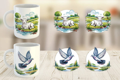 Mug Wrap Watercolor Christian Sublimation artnoy 