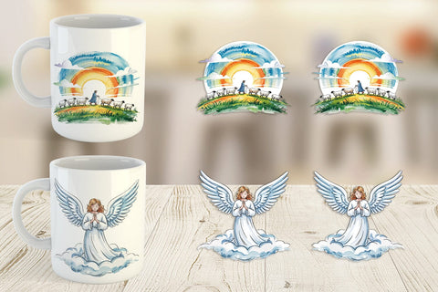 Mug Wrap Watercolor Christian Sublimation artnoy 