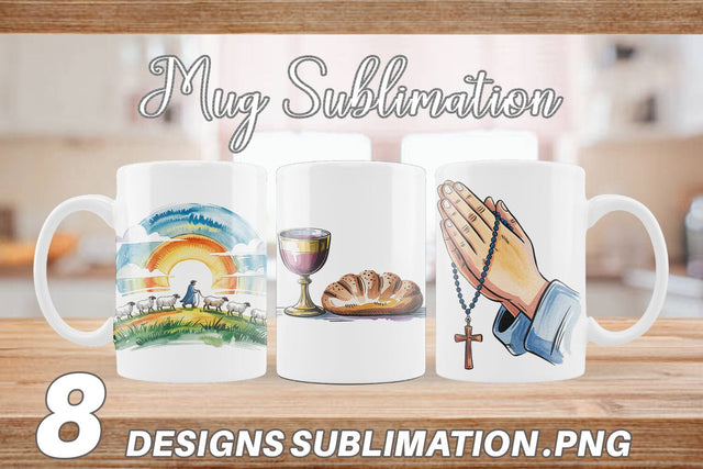 Mug Wrap Watercolor Christian Sublimation artnoy 