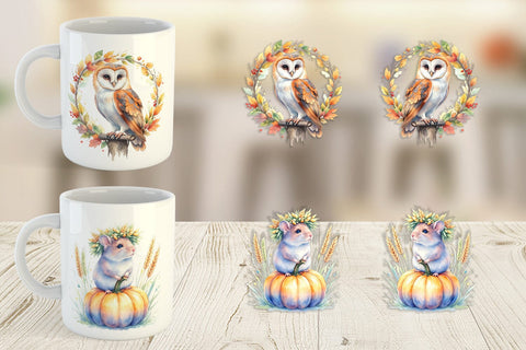 Mug Wrap Watercolor Classic Farmhouse Floral Sublimation artnoy 