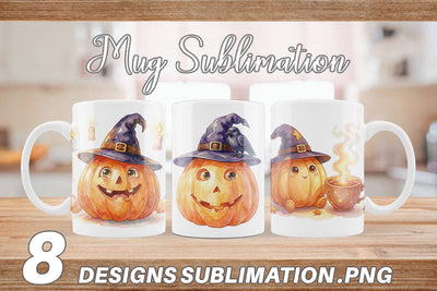Mug Wrap Watercolor Cozy Autumn Spellcraft Witch Sublimation artnoy 