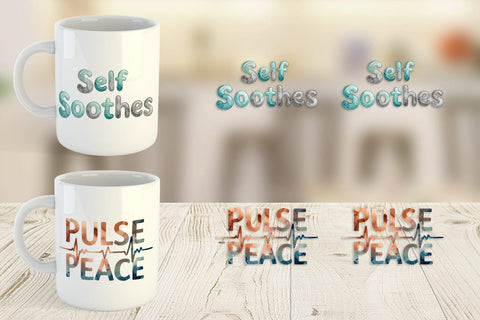 Mug Wrap Watercolor Crystalline Mindset Quotes Sublimation artnoy 